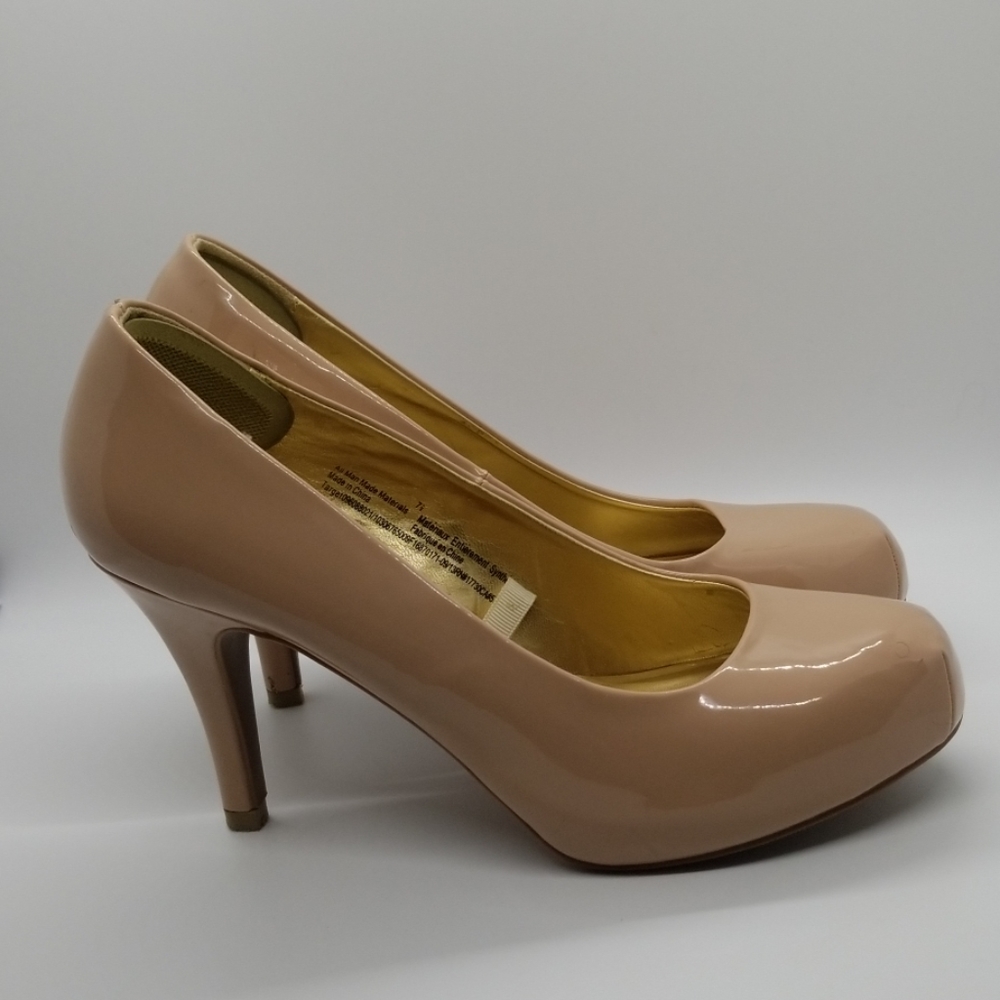 Mossimo Nude Patent Leather Heels